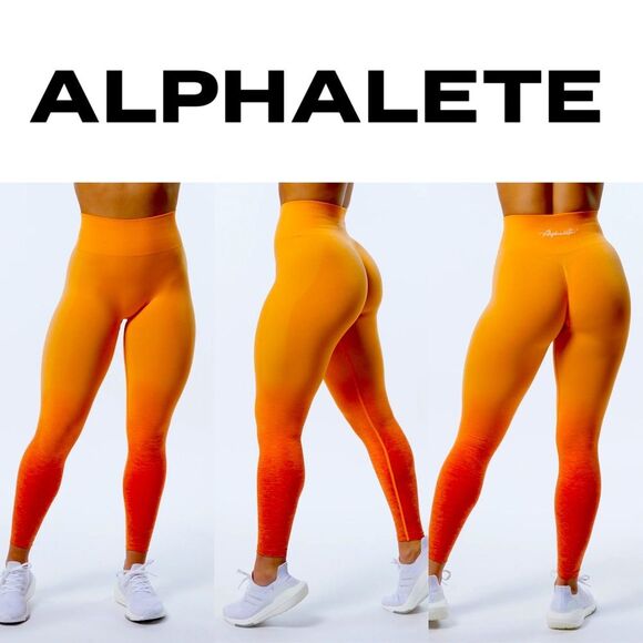 Alphalete Pants - Alphalete OMBRE AMPLIFY LEGGING Seamless Scrunch Butt Legging Day Tripper XS